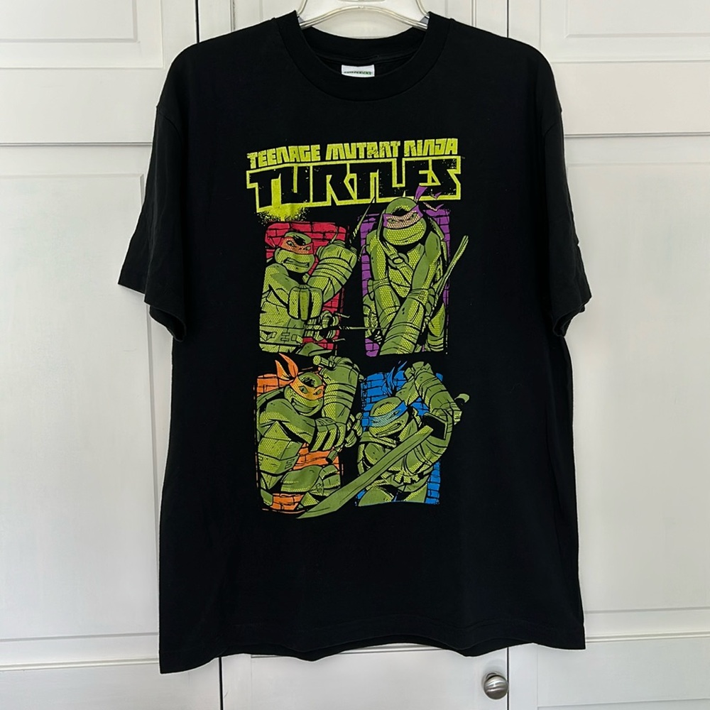 Nickelodeon Teenage Mutant Ninja Turtle Extra Large Adult Black Tee Shirt